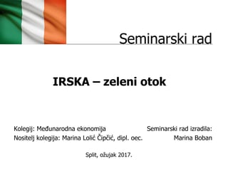 Uticaj kulture na ponašanje potrošača: studija slučaja Irske i Hrvatske