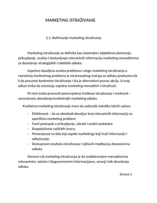 Marketing istraživanje