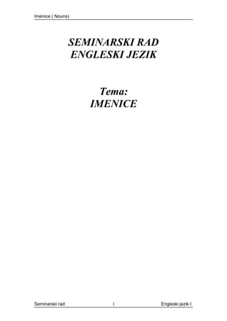 Imenice u engleskom jeziku