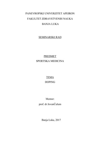 Doping u sportu: pregled zabranjenih supstanci i metoda