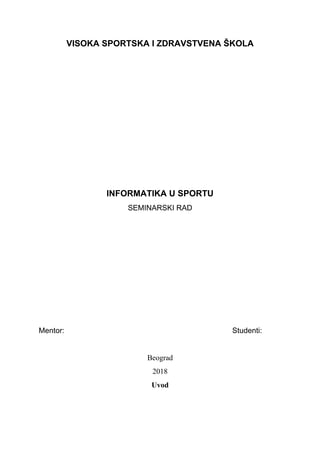 Informatika u Sportu