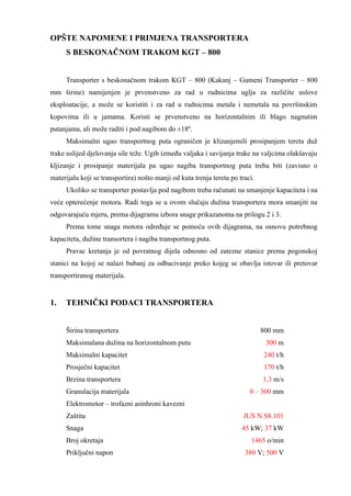 Gumeni trakasti transporteri