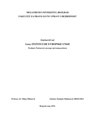 Institucije evropske unije