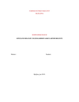 Otežano disanje usled kardiovaskularnih bolesti