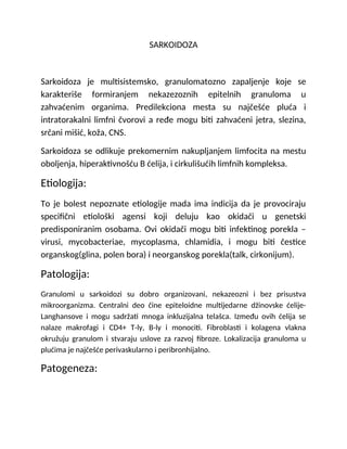 Sarkoidoza