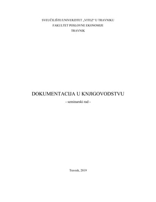 Dokumentacija u knjigovodstvu