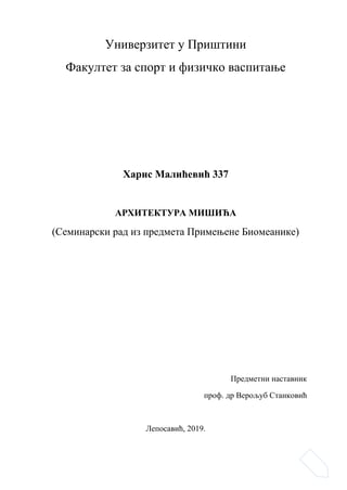 Arhitektuta mišića