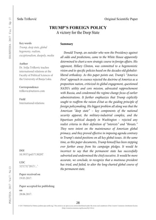 Trump’s Foreign Policy