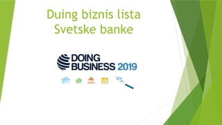 Duing biznis lista Svetske banke