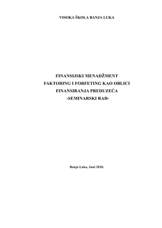 Faktoring i forfeting