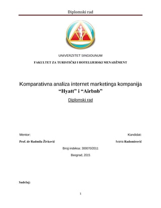 Komparativna analiza internet marketinga kompanija