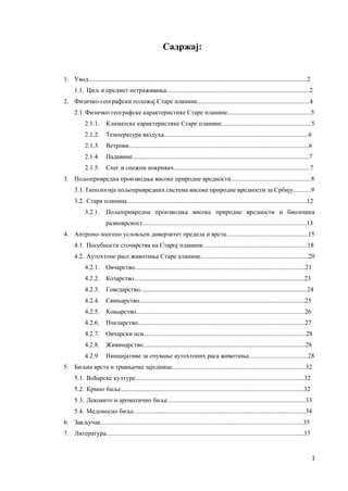 Biodiverzitet travnjačkih biljnih zajednica i agrobiodiverzitet u stočarskoj proizvodnji na Staroj planini