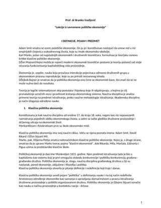 Lekcije iz savremene politicke ekonomije