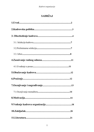 Kadrovi organizacije