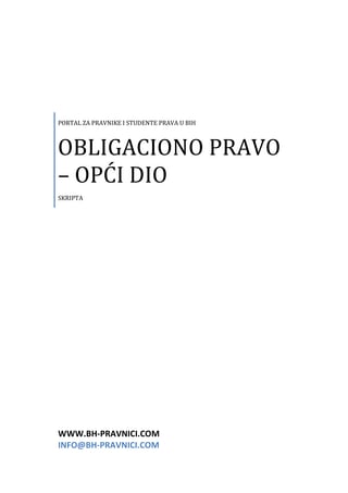 Obligaciono pravo-opšti deo