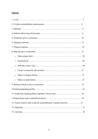 Autistično dete u školi