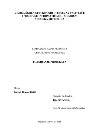 Planiranje projekta