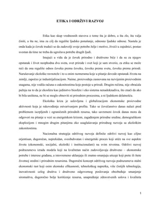 Etika i održivi razvoj