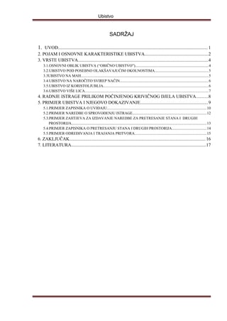 Ubistvo: pojam, vrste i radnje istrage