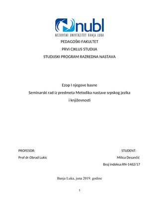 Ezop i njegove basne