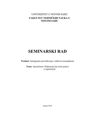 Fluktuacija i apsentizam