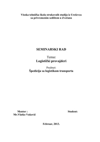 Logistički provajderi