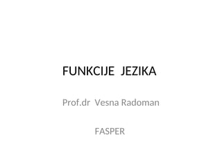 Funkcije jezika