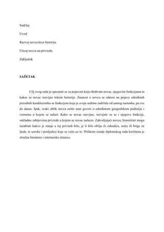 Istorija novca i njegovo značenje