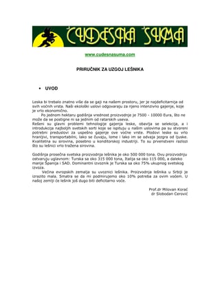 Priručnik za uzgoj lešnika