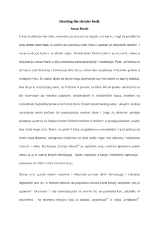 Reading the slender body