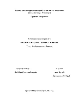 Plivanje: tehnike, metode obuke i faze učenja