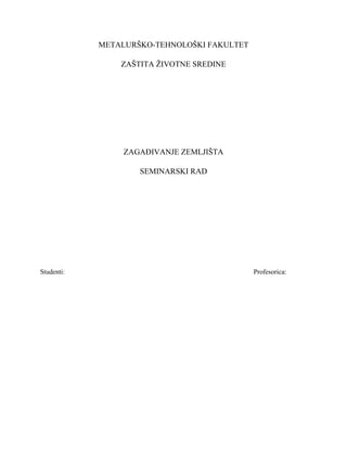 Zagađivanje zemljišta