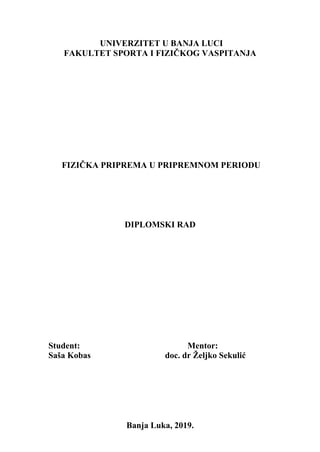 Fizička priprema u pripremnom periodu