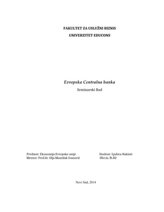 Evropska centralna banka